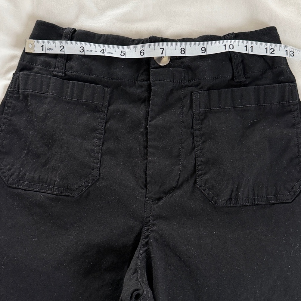 Maeve The Collette High Rise Cropped Wide Leg Pant Black 26 Anthropologie - Picture 11 of 16
